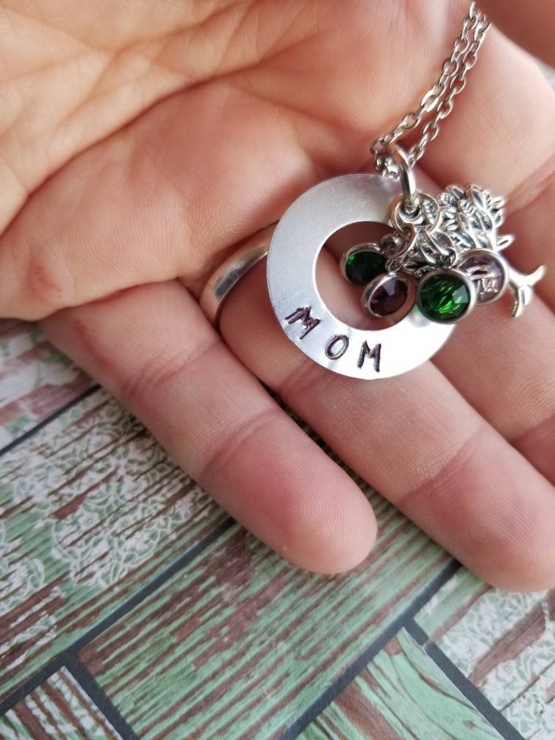 Family Jewelry For Mom Mothers Necklace Family Tree Etsy