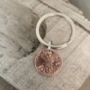 penny keychain, graduation gift,  2025 graduation gift, personalized gift, class of 2015, 2025 penny gift, personalized grad gift,