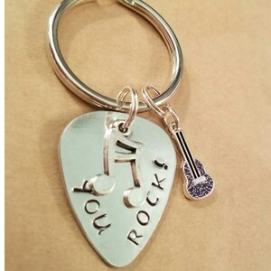 You rock  Keychain, Gift for Boyfriend,  Valentines day gift,  gift for him,  gift for husband, gift for musician, gift for spouse,