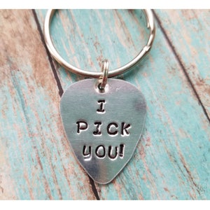 Hand Stamped Guitar Pick Christmas Gift Daddy Daughter Gift To Dad from Son Birthday Gift Grandpa Custom Metal Plectrum Gift for Stepdad