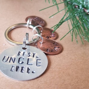 Best uncle ever keychain, uncle gift, gift from niece, gift from nephew, uncle keychain, gift for uncle, niece name gift, personalized  gift