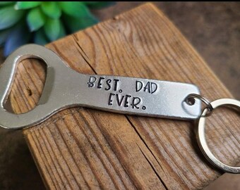 Personalized dad gift, beer gift for him, gift for father, personalized bottle opener, stamped bottle opener,  gift from son