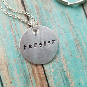 Feminist necklace, Resist necklace, feminist necklace, nasty woman, gift for feminist, equality necklace, feminist jewelry, girl power