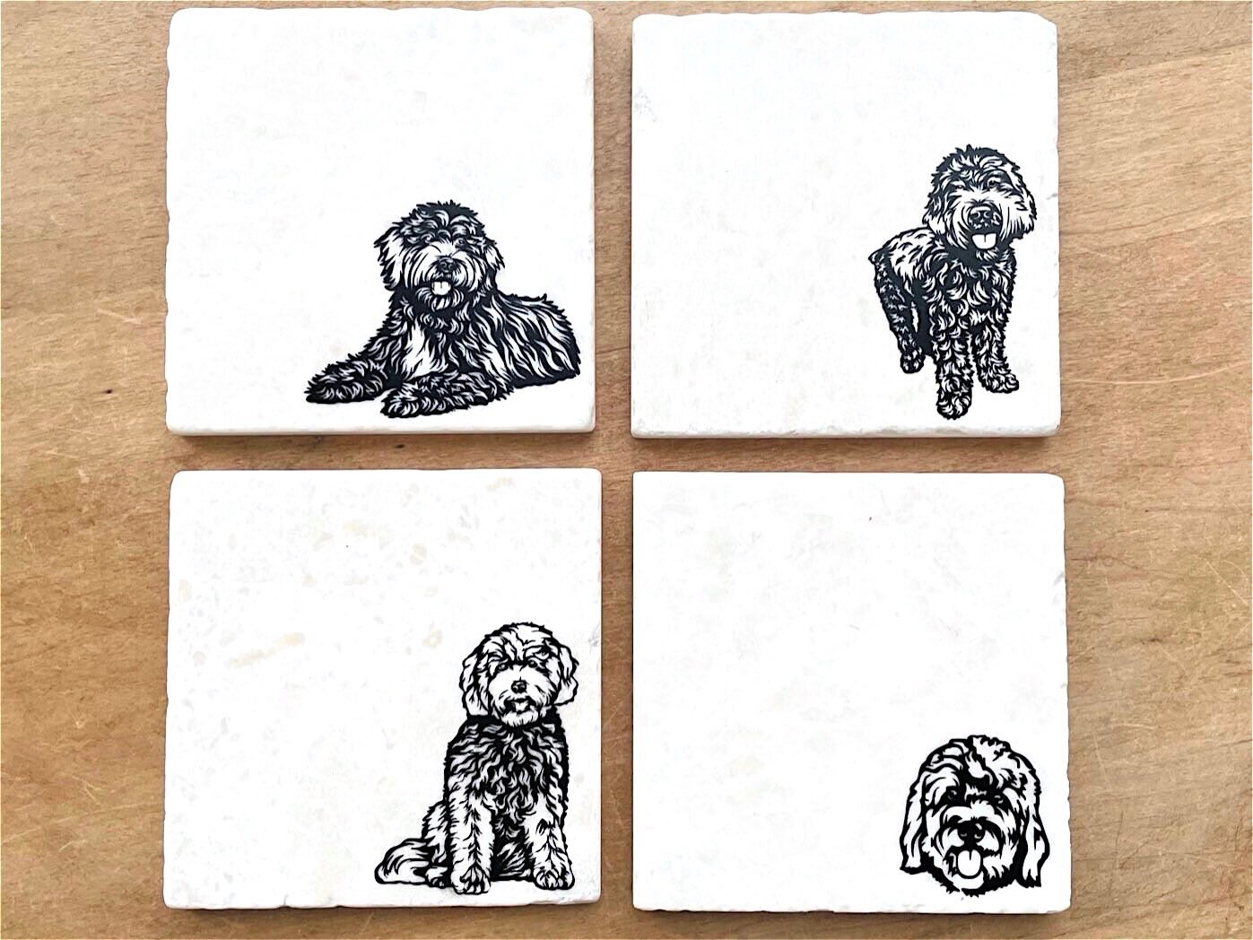 Doodle Marble Coasters Doodle Mom, Doodle Dad, Doodle Gift, Doodle ...