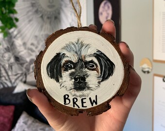 Custom Hand Painted Pet Portrait Ornaments