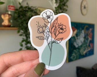 Vinyl Floral Abstract Sticker