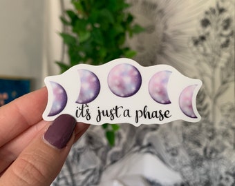 Vinyl Moon Phases 'It's Just a Phase' Sticker