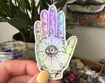 Vinyl Metallic Palmistry Sticker