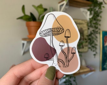 Vinyl Mushroom Abstract Sticker