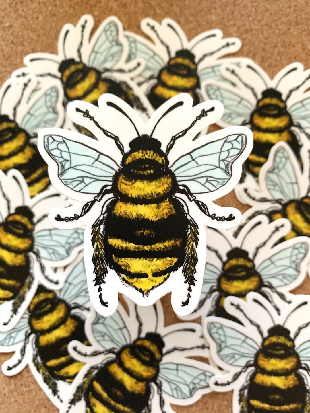 Bee Vinyl Sticker - Etsy