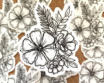 Floral Vinyl Sticker