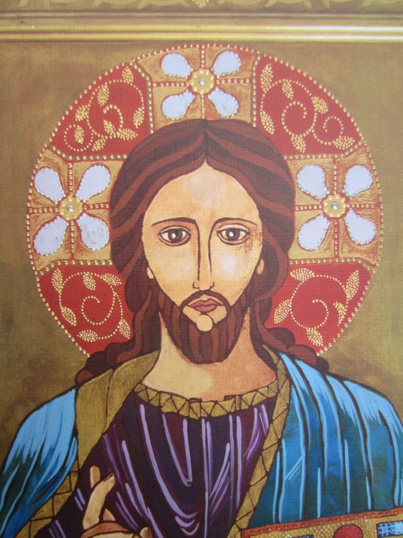 Print of an Original Mixed Media Painting christ - Etsy
