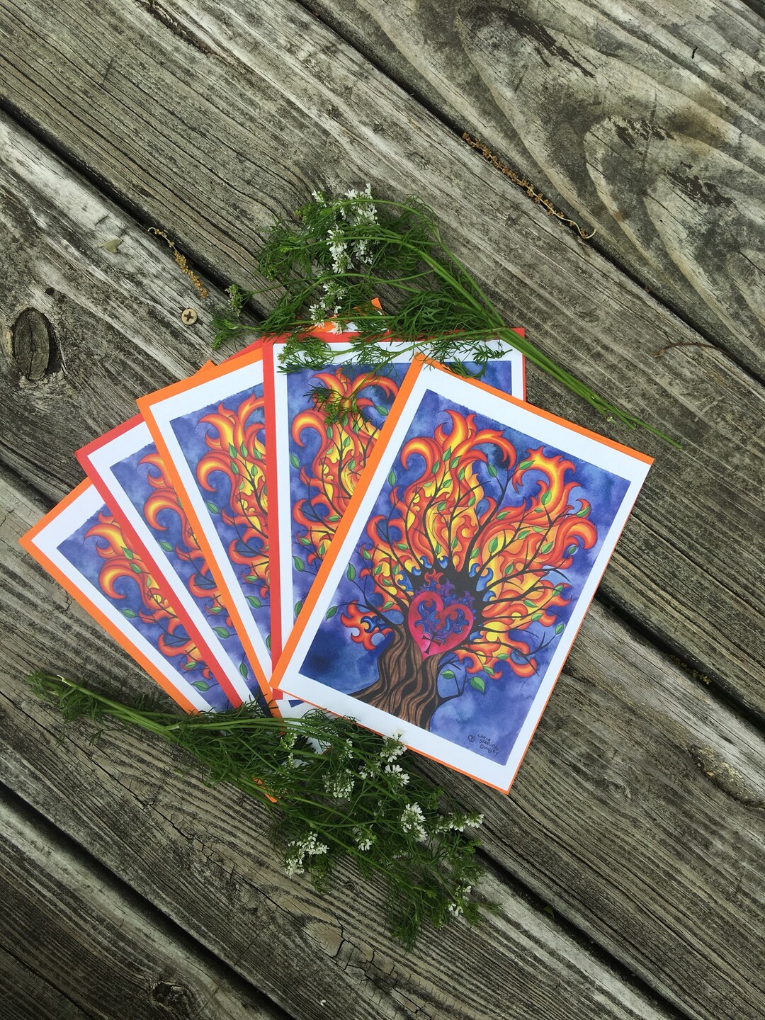 Burning Bush,i Am,holy Spirit Fire,colorful Greeting Card,original Art ...