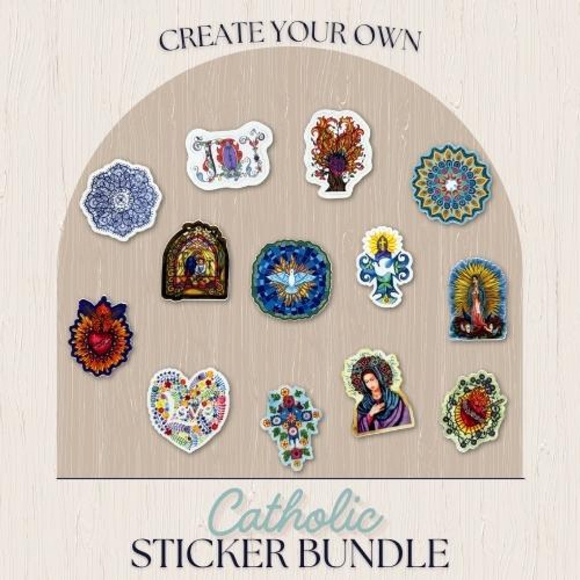 Catholic Sticker Bundle- for Confirmation Gift, Baptism Gift, Laptop ...