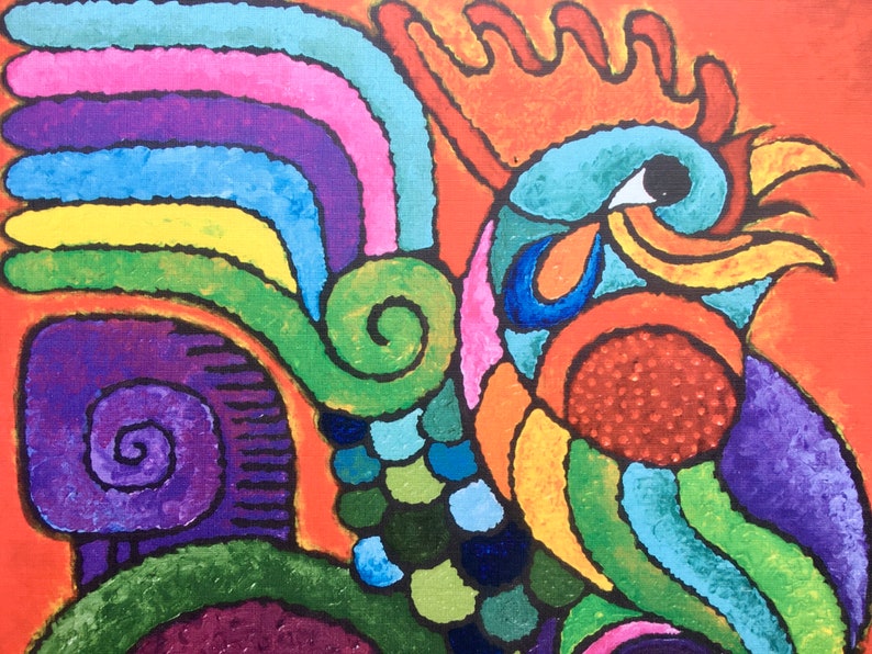 Joyful Noise Cursillo Rooster Original Art Print Christian Etsy