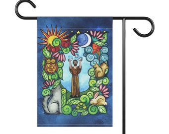 Garden & House Banner - St. Francis of Assisi - Brother Sun and Sister Moon