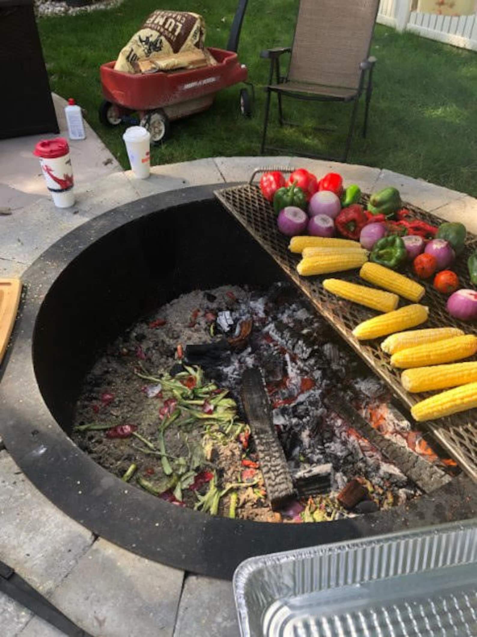 Custom Stainless Steel Fire Pit Grate and Replacement BBQ Etsy