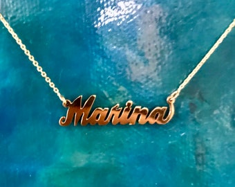 Margaret v02-18k Gold Finished Luxury Necklace Personalized Name Birthday Gifts Jewelry