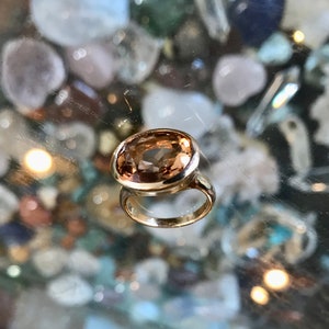 Beautiful Topaz Ring in 14K Gold November Birthstone image 1