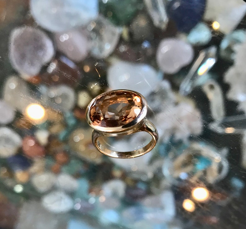 Beautiful Topaz Ring in 14K Gold November Birthstone image 1