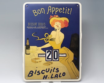 Vintage Perpetual Wall Calendar—Bon Appetit! Biscuits H. Lalo, 2004