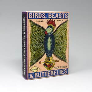 Vintage Out of Print—Birds, Beasts and Butterflies—24 Postcards (Redstone Matchbox No. 2)
