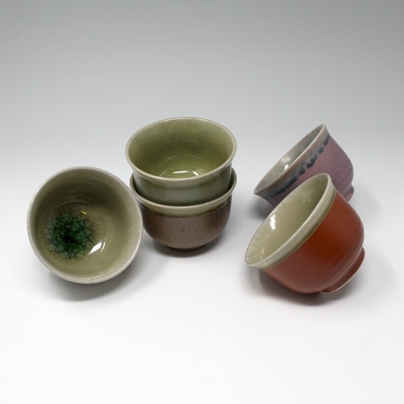 Vintage UTSUWA-NO-YAKATA Japan. The Art of Tableware Set of 5 Teacups image 9