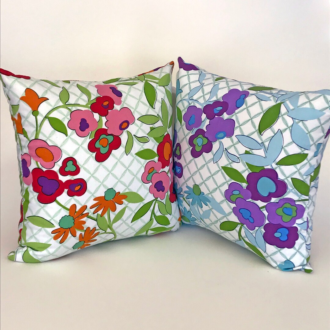 Vintage Floral Throw Pillow Throw Pillow Cover and Insert Almohada de