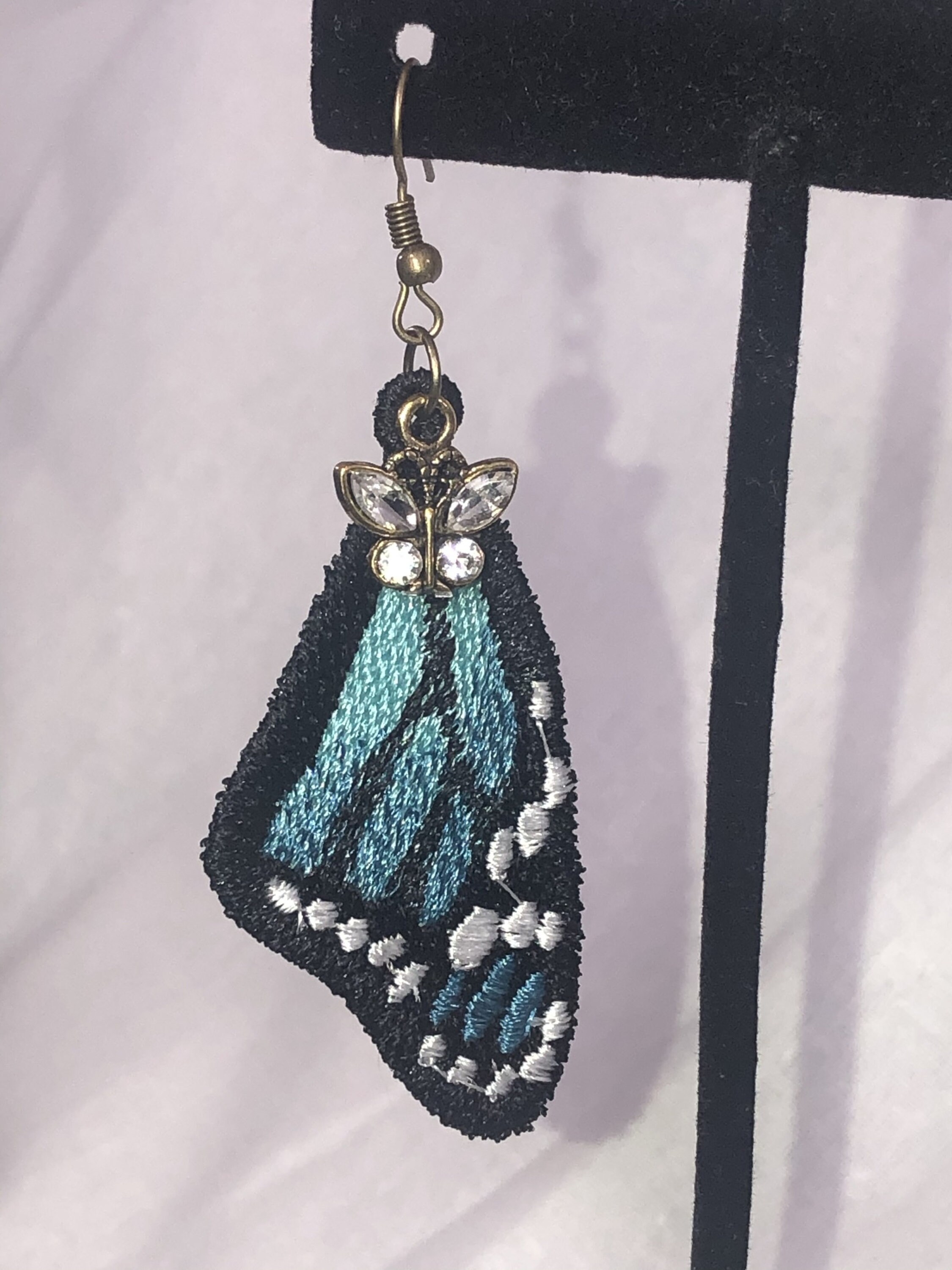 Monarch butterfly earring embroidery earrings in pink purple  etsy Monarch butterfly earring embroidery earrings in pink purple  etsy