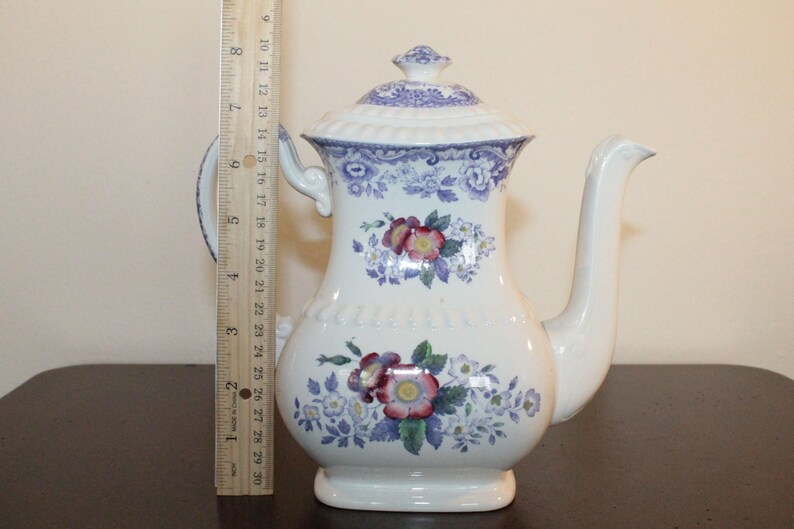 Copeland Spode Mayflower Tall Coffee Pot With Lid 2/8772 Etsy