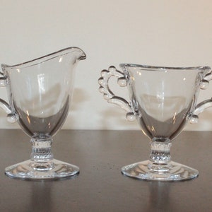 Candlewick Tall Cream and Sugar by Imperial Glass