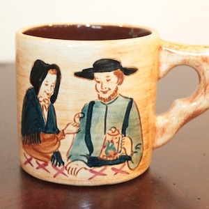 Pennsbury Pottery Pennsylvania Dutch Couple Mug Morrisville PA