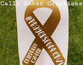 Personalized Cancer Awareness Ribbon Car Decal