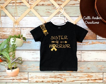Camisa Sister of the Warrior-Cancer, cáncer infantil, cáncer infantil