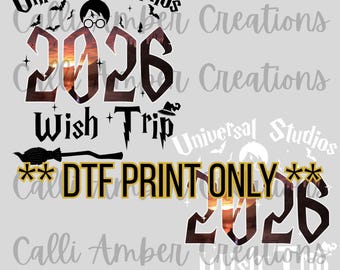 Solo impresión DTF - Viaje de deseos para niños / Camiseta de Universal Studios / Cáncer infantil / Cáncer de la infancia / MAW