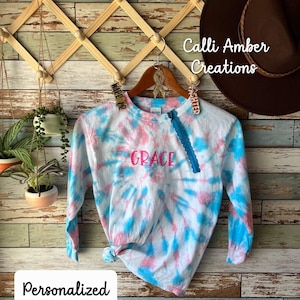Kinder Batik Port Accessoire Shirt|Krebs|Krebs Kinder|IV Access|Chemo Shirt|Reißverschluss Shirt