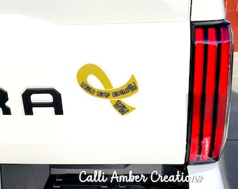 Personalized Cancer Awareness Ribbon Car Magnet