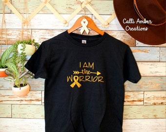 I am the Warrior-Cancer shirt, kids cancer, childhood cancer