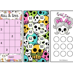 A6 Skellie Savings Challenges | LOW INCOME| Digital Download | 3 Unique Printable Designs | Instant Download!