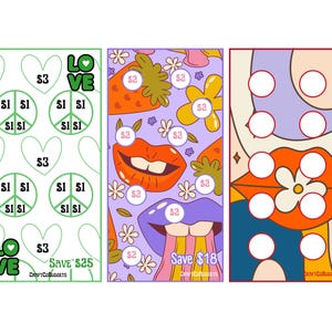 A6 Groovy Savings Challenges | LOW INCOME| Digital Download | 3 Unique Printable Designs | Instant Download!