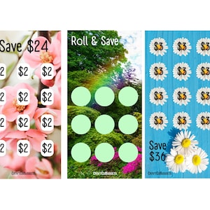 A6 Spring Savings Challenges | LOW INCOME| Digital Download | 3 Unique Printable Designs | Instant Download!