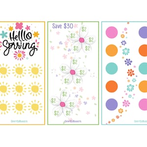 A6 Hello Spring Savings Challenges | LOW INCOME| Digital Download | 3 Unique Printable Designs | Instant Download!