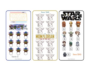 A6 Star Wars Themed Savings Challenges | LOW INCOME| Digital Download | 3 Unique Printable Designs | Instant Download!