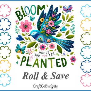 Floral Bloom Roll and Save Herausforderungen | GERINGES EINKOMMEN| Digitaler Download | 2 Einzigartige druckbare Designs | Sofort Download!