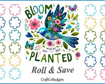 Floral Bloom Roll and Save Challenges | LOW INCOME| Digital Download | 2 Unique Printable Designs | Instant Download!