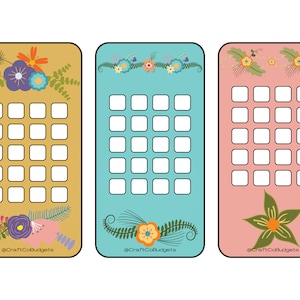 A6 Floral Savings Challenges | LOW INCOME| Digital Download | 3 Unique Printable Designs | Instant Download!
