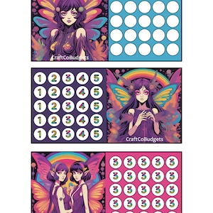 A6 Psychedelic Fairy Savings Challenges | LOW INCOME| Digital Download | 3 Unique Printable Designs | Instant Download!