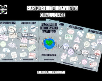 Passport Travel Savings Challenge Bundle | 6 Challenges |  Digital Product