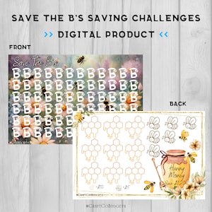 Save The B’s Savings Challenges | Digital Download | 2 Unique Printable Designs | Instant Download!