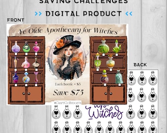 Apothecary for Witches Savings Challenges | LOW INCOME| Digital Download | 2 Unique Printable Designs | Instant Download!